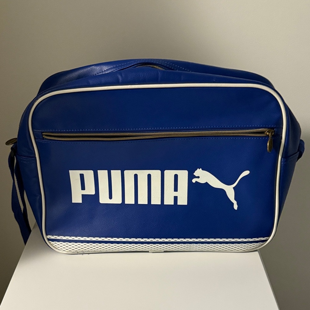 PUMA Classic Blue and White Messenger Bag